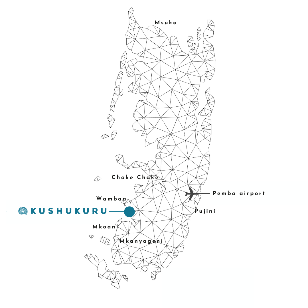 Map of Pemba and surrounding area