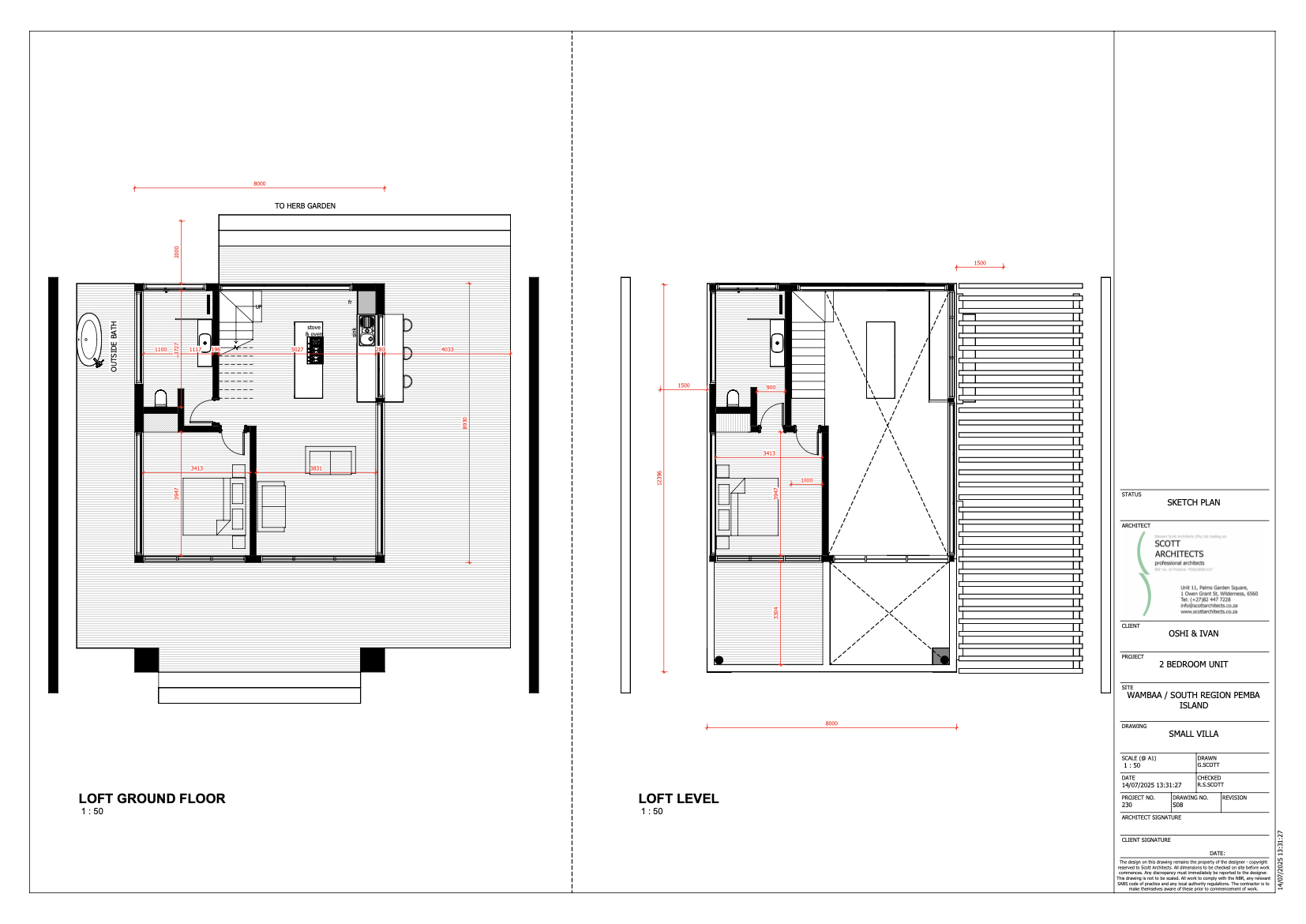 Two bed masterplan
