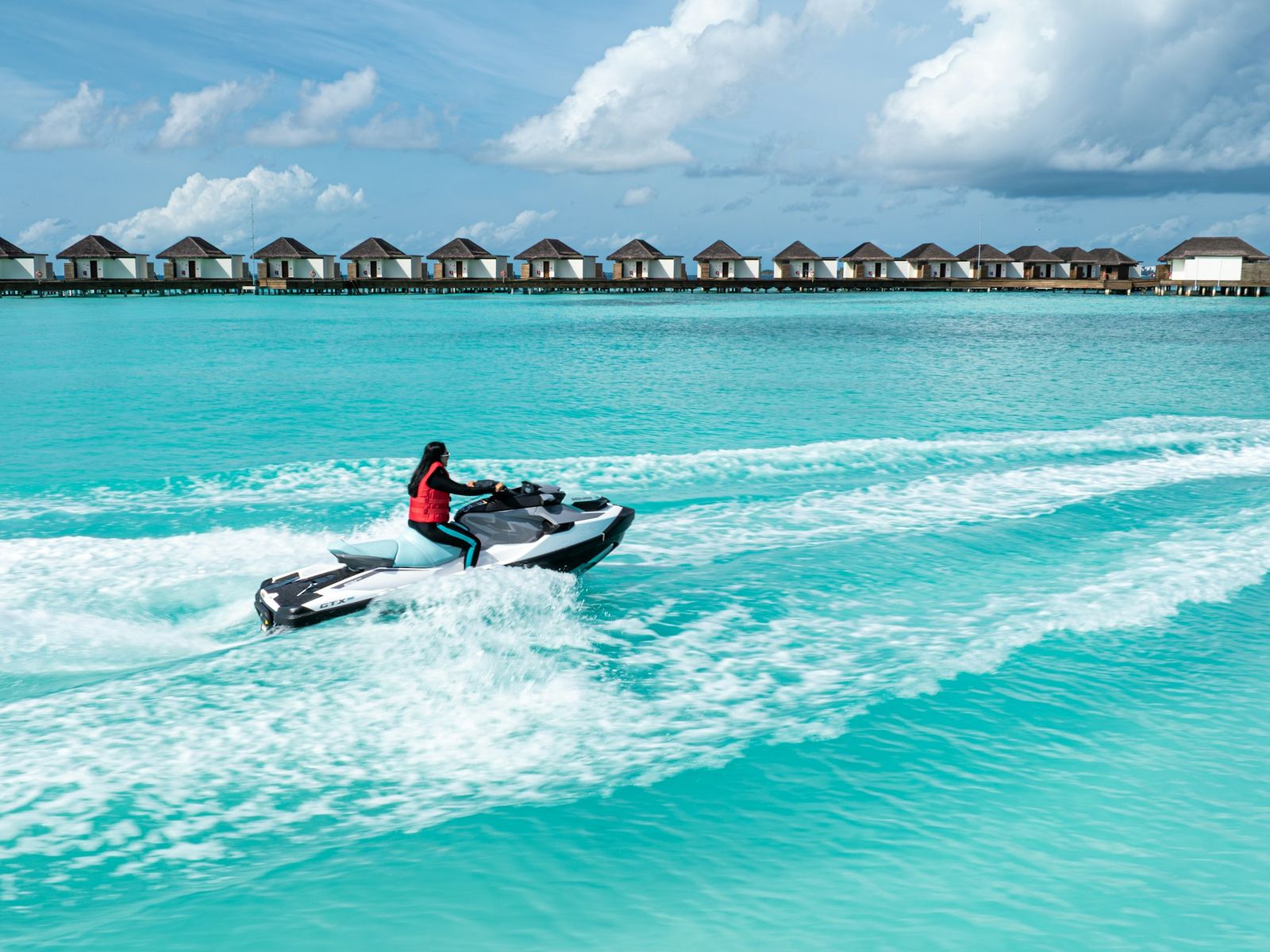 Example: a jet ski on turquoise water